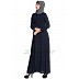 Modest abaya with attached Shawl- Navy Blue Modest abaya with attached Shawl- Navy Blue